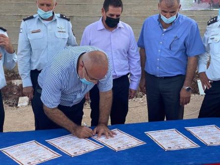 الاحتفال بوضع حجر الأساس لمحطة الإطفاء والإنقاذ في عرابة